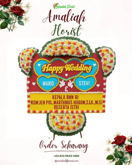 Papan Bunga Pernikahan Kutorembet